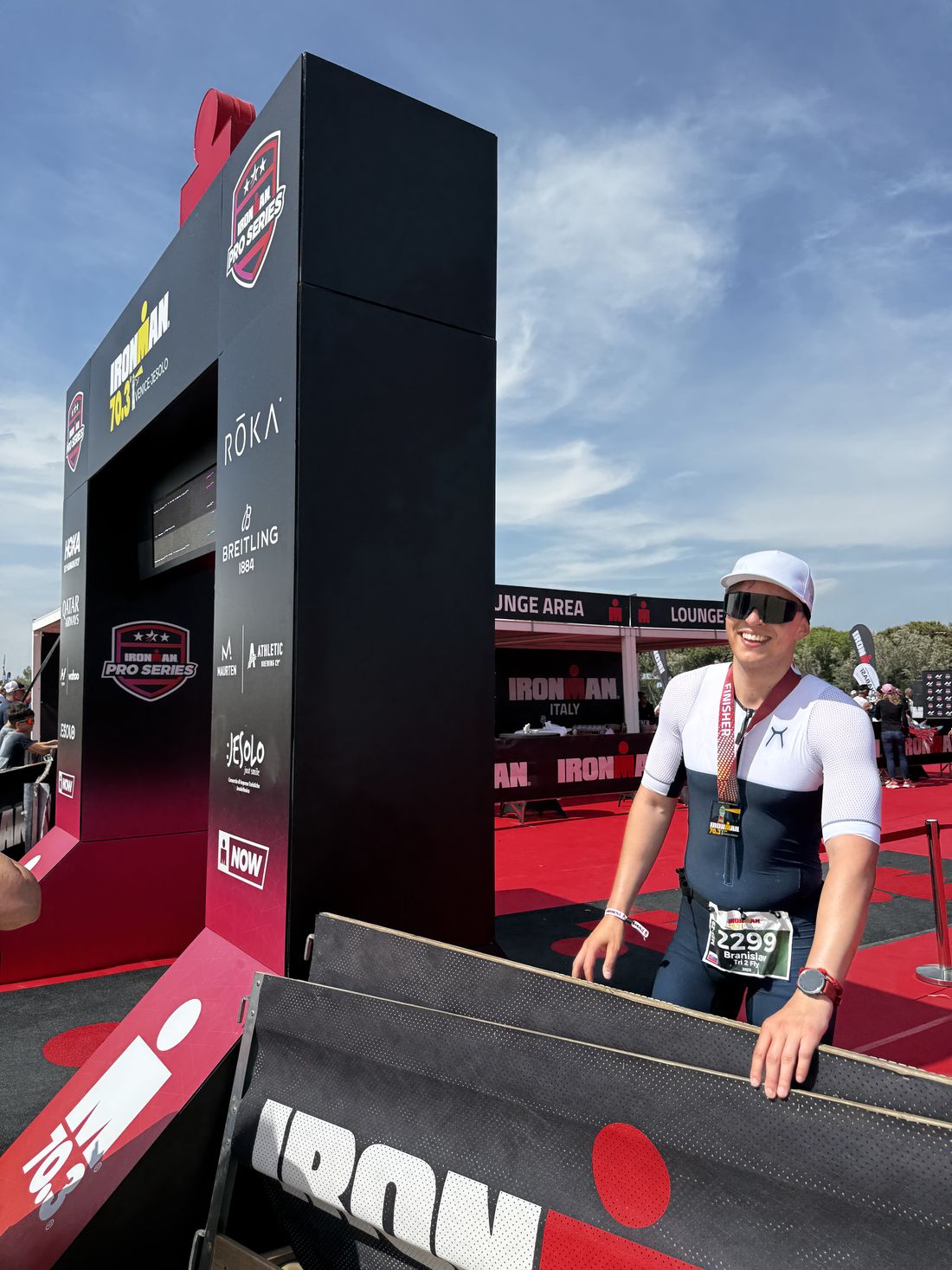 Finishing IRONMAN 70.3 at Venice-Jesolo