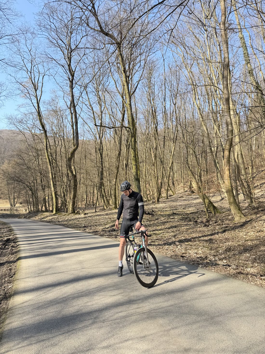 Bran Hrivnak on a road bike