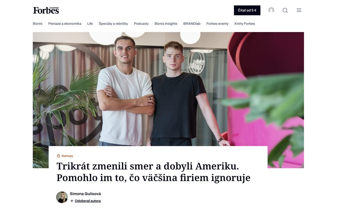Forbes Slovakia article