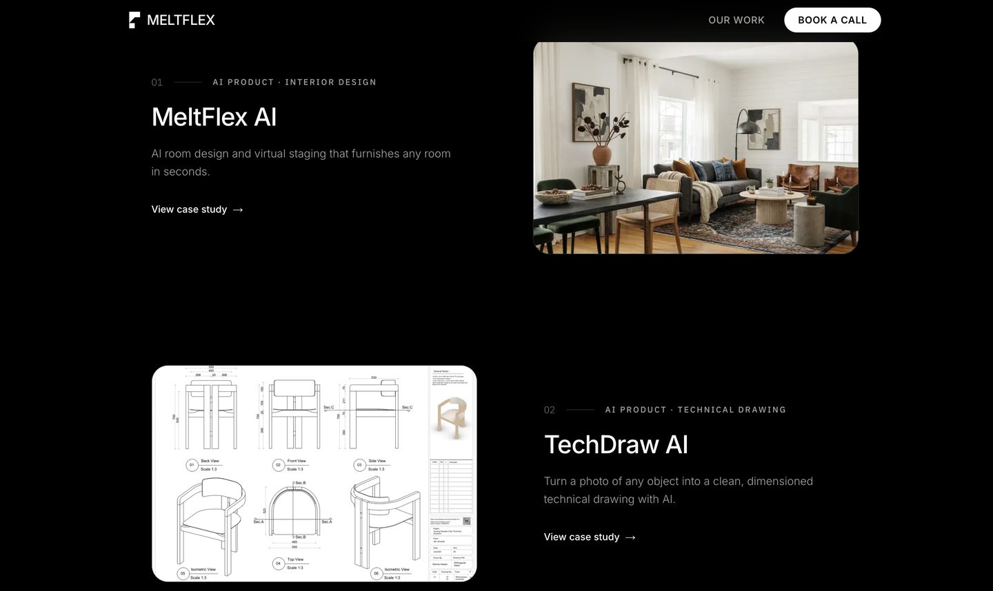 Case studies: MeltFlex AI and TechDraw AI