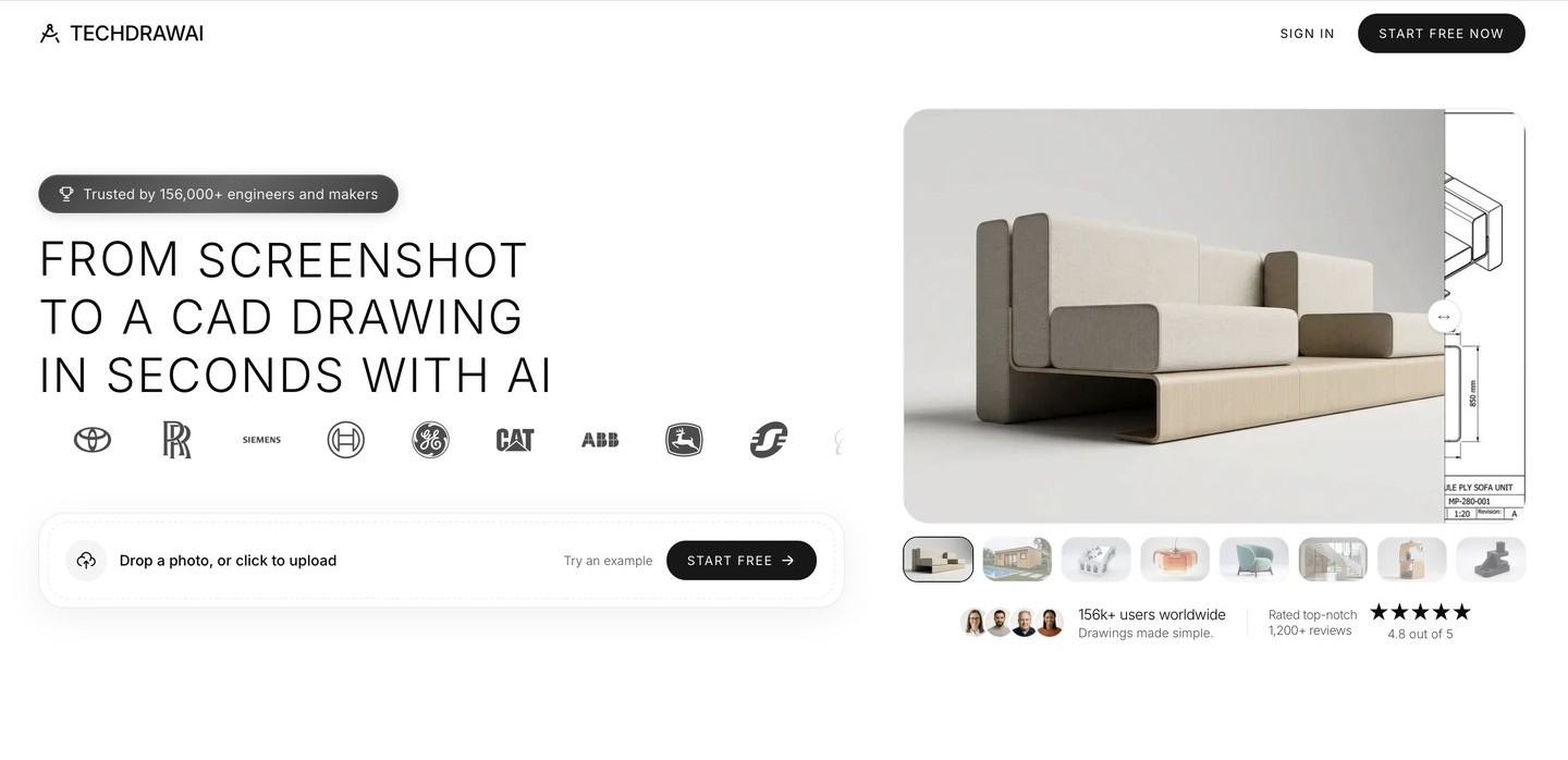TechDraw AI website